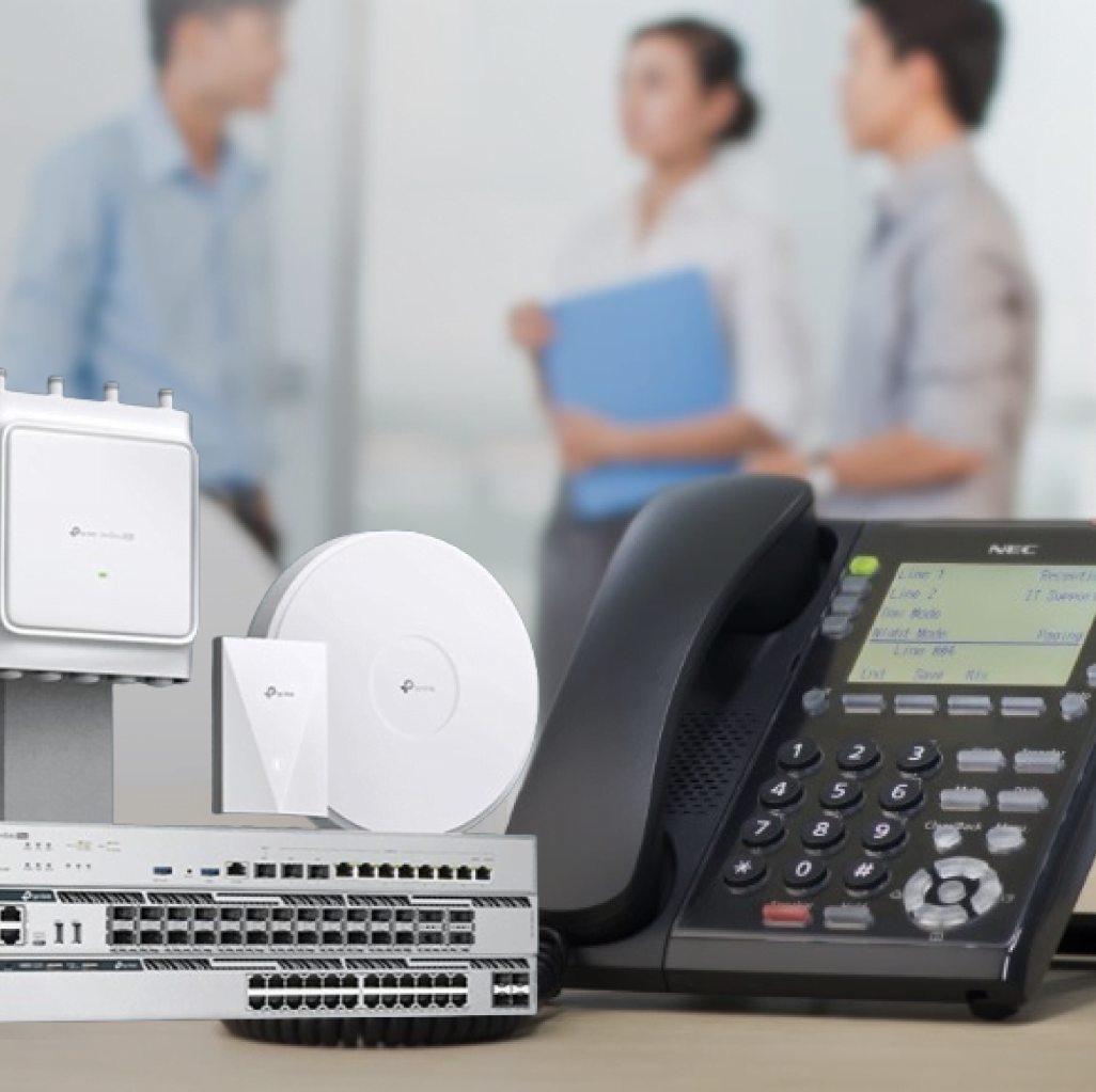 Data and communications solutions featuring PBX/IPBX/Intercom systems and LAN/WLAN data network setups