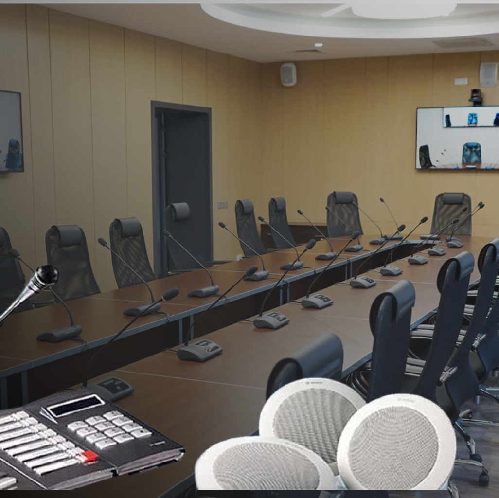 Audio and video solutions including Public Address (PA) audio systems, pro audio equipment, paging and background music (BGM), and AV conference setups